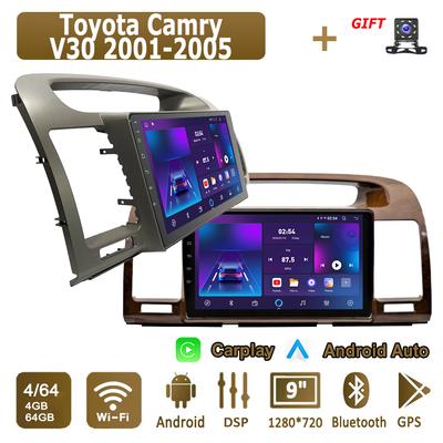 Toyota Camry V30 2001-2005 için Android Carplay Araba Radyosu Multimedya Oynatıcı Baş Ünitesi Stereo GPS Navigasyon BT WIFI 4+64GB