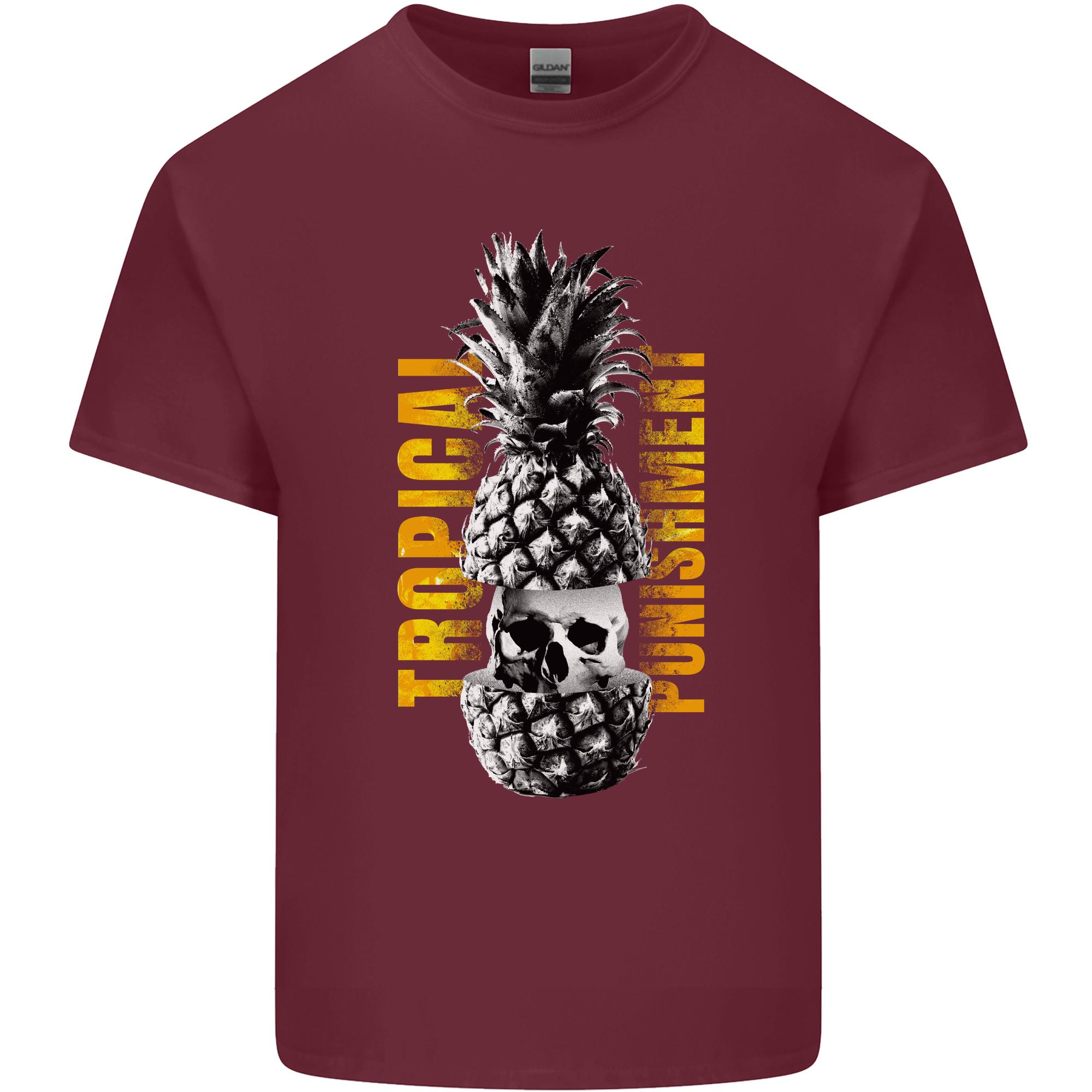 Tropical PunishUnisext Pineapple Skull Unisexs Light Cotton TShirt S