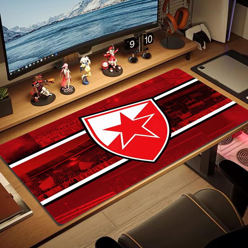 Crvena zvezda Print  Cushion Non-slip Laptop Tablet Big Mousepad XXL Mat Mini PC Playmat With Lock edge