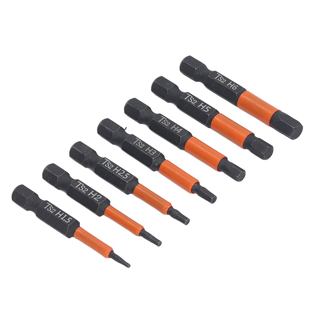7 Stück Sechskantantrieb Bit Magnetischer Stahl Sechskantnuss Schraubenkraft Einsetzen Bohrer-Bit-Satz
