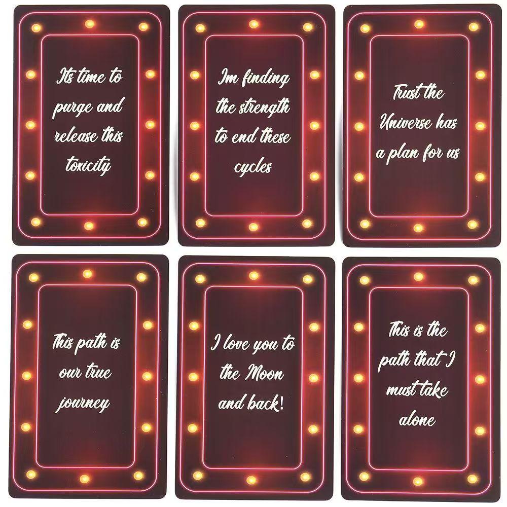 90 Pcs Oracle Cards 10*6cm Unsaid Feelings of Love, Channeled Messages From Soulmate, Twin Flame & Karmic Partnership