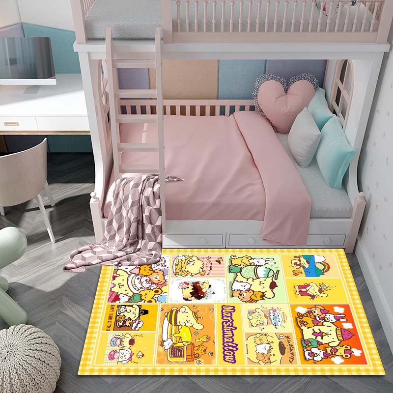 3D Printing Pom Pom Purin Home Cartoon Dog Carpet for Living Room, Bedroom, Home Sofa Decoration, Children's Playground Non Slip