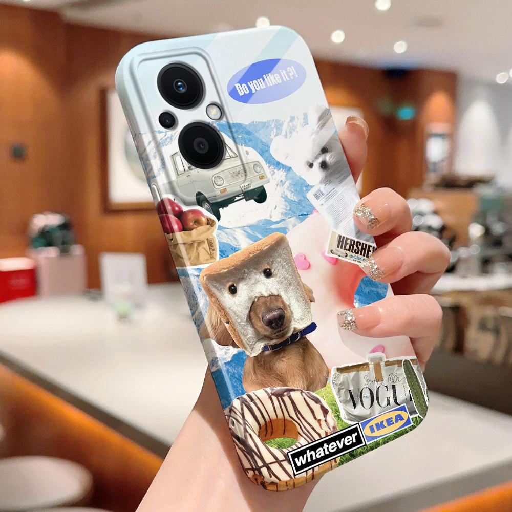 All-inclusive Film Handyhülle Cartoon Mode Design Hartschale Vollabdeckung Kameraschutzhülle für OPPO A60 A96 Reno12 Realme C53 C75