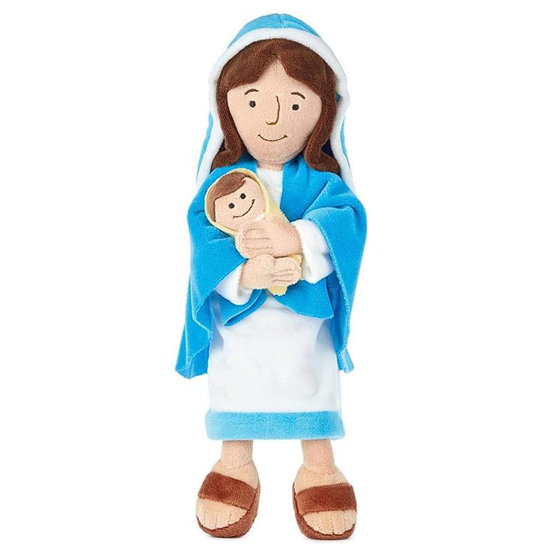 My Friend Jesus Plush Toy Stuffed Doll Classic Christ Religious Savior with Smile Jesus Virgin Mary Party Favors Fans Kids Gift