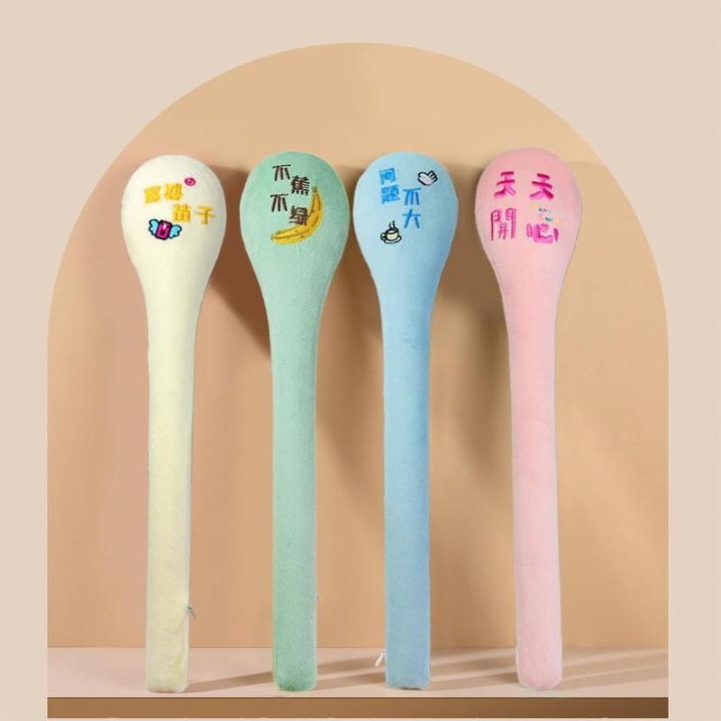 1Pcs Back Pain Relief Portable Body Vibration Hammer High Elasticity Plush Massage Pat Fu Character Slap Stick Massager