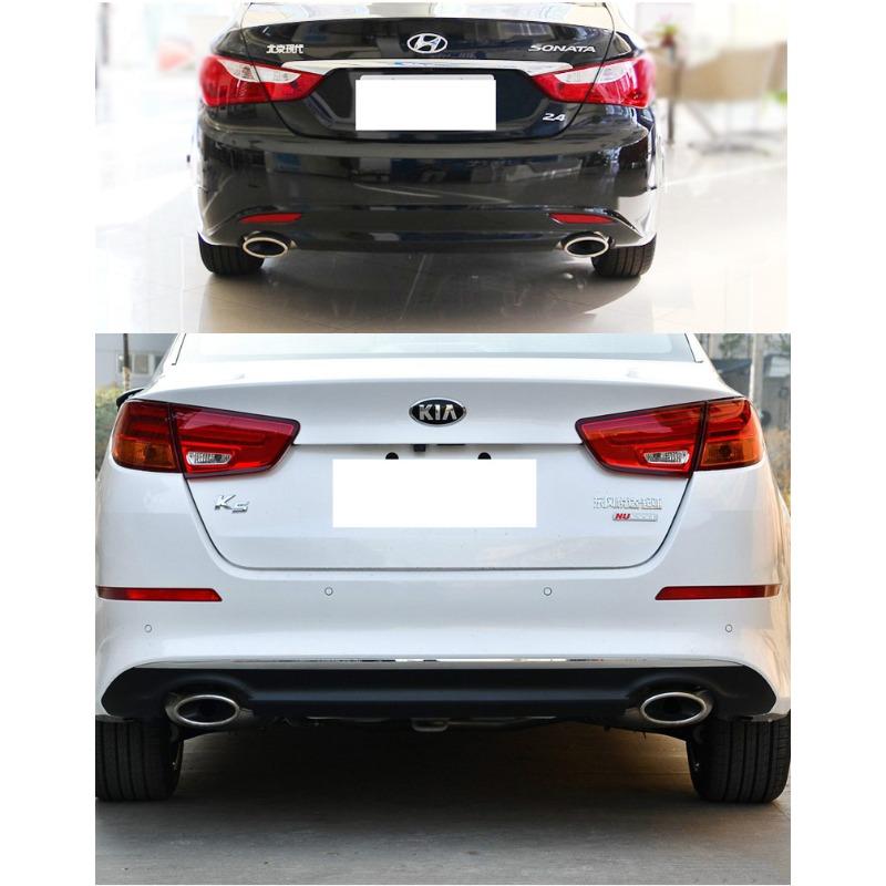 2pcs Stainless Steel Chrome Exhaust Dual Tail Pipe Muffler Tip For hyundai sonata kia sportage k3 k5 kx5
