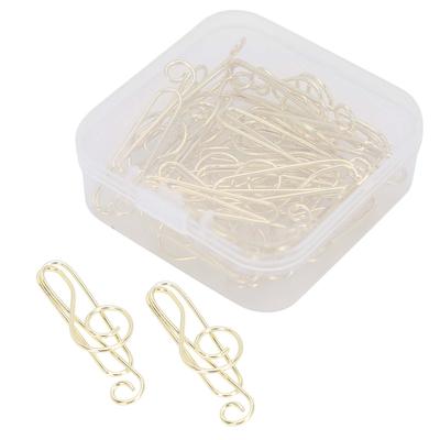 20 stuks Muzieknoot Paperclip Muziek Binder Vorm Creativiteit Modellering Metalen KnutselbenodigdhedenGoud