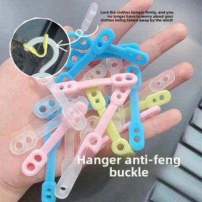 10 KS Silikonový věšák na oblečení Větruodolný hák Větruodolná přezka Sušicí tyč Větruodolný klip Protiskluzová pevná přezka věšáku Proti pádu