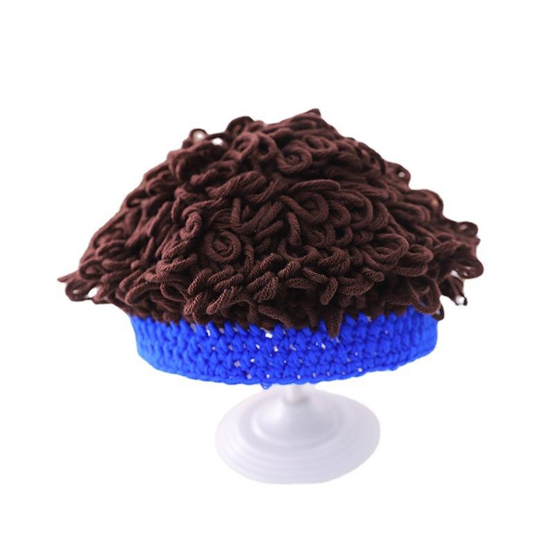 Hot-selling baby hat wig hat baby children photo funny explosive hood boys and girls curly hat tide