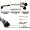 1 Pair 24-Inch Long Braided Stainless Steel Faucet Connector Hose, 3/8-Inch Female Compression Thread To M10 Male Connector