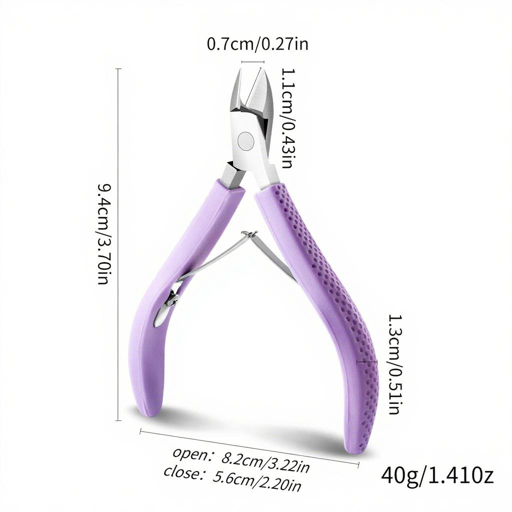 New Nail Cuticle Scissors Manicure Remover Dead Skin Nippers Stainless Steel Cuticle Cutters Fingernail Clipper Silicone Handle