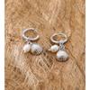 Yhpup Ocean Series Stainless Steel Natural Pearl Metal Shell Drop Hoop Earrings High Quality Charm Daily Jewelry Accessories