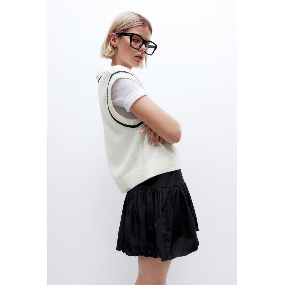 

HM свитер-жилет с v-образным вырезом белый