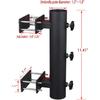 Patio Umbrella Holder Heavy-Duty Adjustable Metal Sun Umbrella Clamp Stand Patio Space and Shade Bracket for Deck Railing,Outdoor