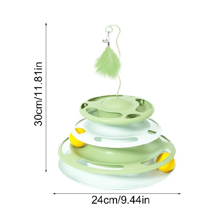 Cats Toy RollerTrack Toy Funny Turntable Cats Teaser Indoor Entertainment Toy