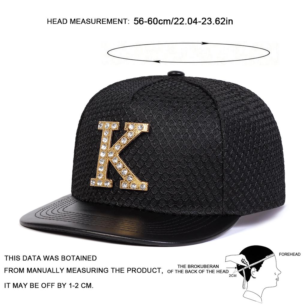 Letter K Metal Label Decoration Baseball Cap Men Snapback Hat Outdoor Sun Protection Flat Caps Designer Hats Trucker Hat