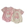 Newborn Girl's Little Rabbit Summer Romper & Diaper Cover Cotton Jumpsuit