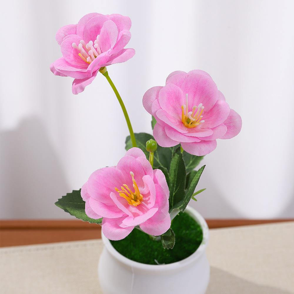 1Pcs Artificial Potted Plant Decoration 14cm Fake Plant Ornament for Home Table Bedroom Decor DIY Crafts Ornament Accessories
