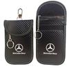 Leather Car Key Case Signal Blocker Bag Shielding Pocket For Mercedes Benz W212 W213 W205 W177 W247 W176 CLS MR8
