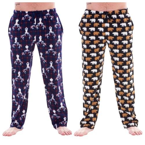 Keanu Herren Loungehose mit Hirsch & Eisbär (Packung mit 2)