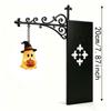 Wrought Iron LED Glowing Lantern Button Cell Battery Powered Ghost Bookshelf Decor  Study Room