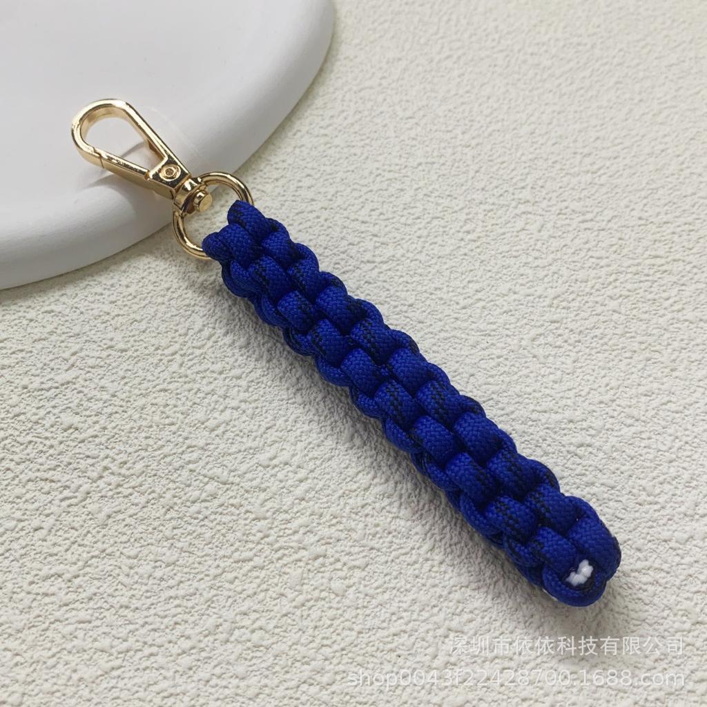 Miu family bag hanging cross-border explosive pure hand-woven pendant colorful fashionable unique shape braided rope car keychain
