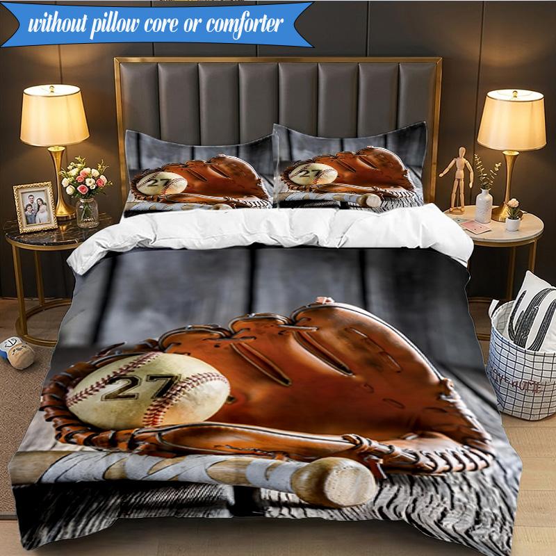 Baseball Passion And Heritage 3pcs K-pop Music Group Bedding set,Ideal for Bedroom, Dormitory,Including Duvet Cover And 2pcs Pillowcases,Fan Gifts