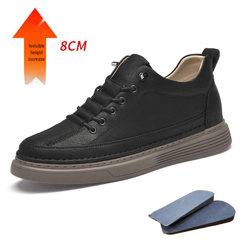 Invisible Height Boost Men s 6cm Retro Casual Mid-Top Sneakers - Trendy, Breathable Autumn Shoes 37