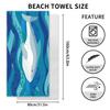 Double-sided Velvet Beach Towel, Microfiber Printed Bath Towel, Beach Swimming Quick-drying Towel