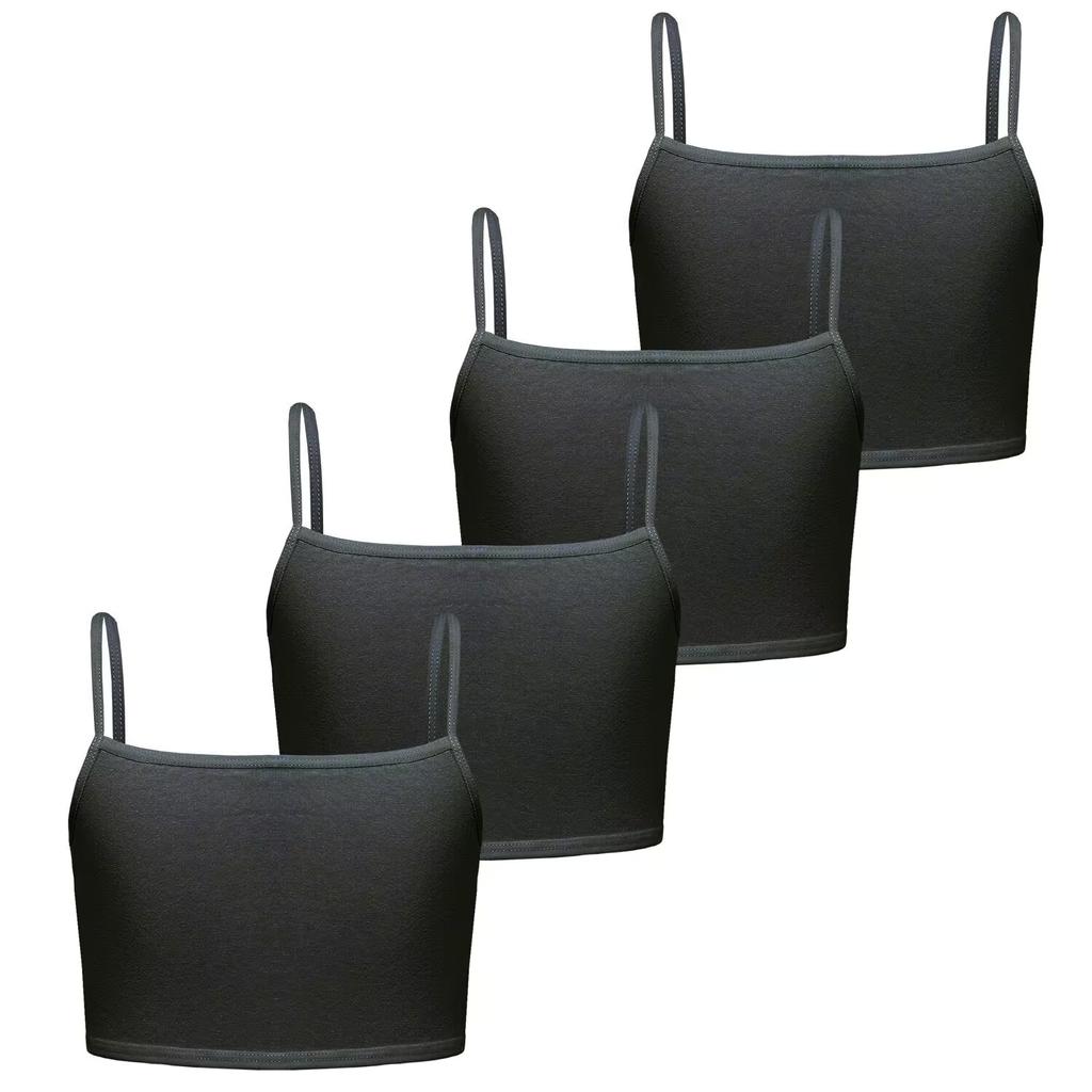 4Pc/lot Teen Kids Lace Vests Young Children's Breast Care Training Bras Solid Color Maiden Cotton Teenage Underwear Tops