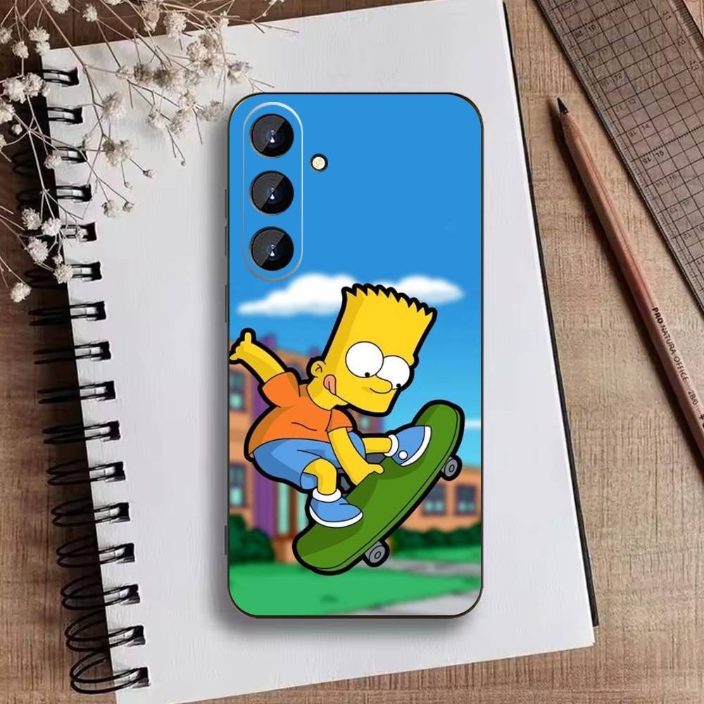 The D-Simpsons Cartoon Phone Case For Samsung Galaxy A73,A21s,A22,A31,A52,A53,A71,A41Soft Black Shell