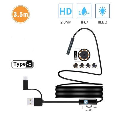 3in 1 Waterproof USB Borescope Inspection HD Camera2//5//10m 8mm for Android