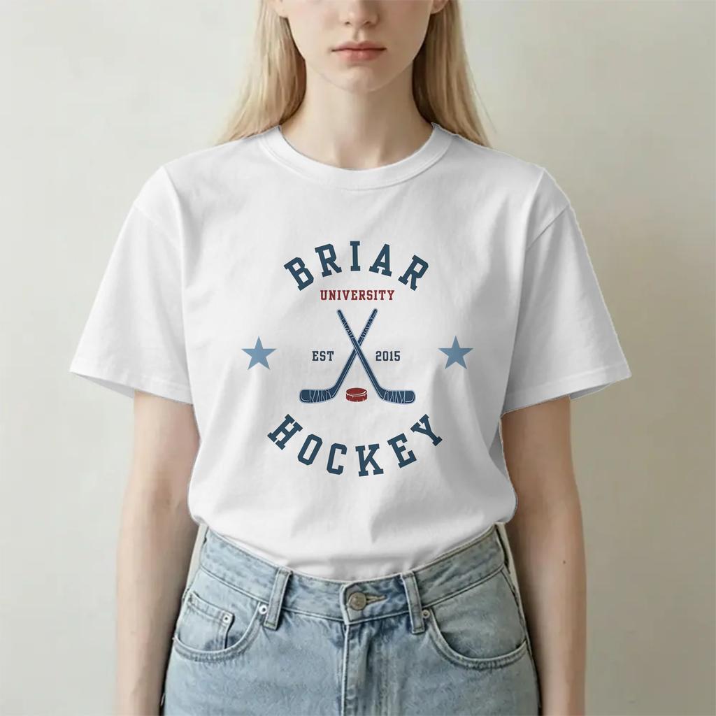 Off Campus Garrett Grahams Briar University Eishockey T-Shirt für Unisex WoUnisex Neuheit Reines Baumwoll-T-Shirt Rundhals-T-Shirt Kleidung