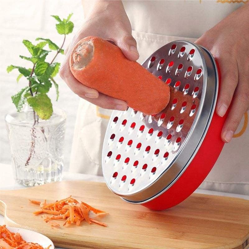Stainless Steel Cheese Grater with Airtight Storage Container Box Grater for Kitchen Shredder for Parmesan Cheddar Vegetables