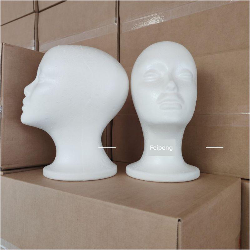 

Foam Model Head Mao Niang Packaging Special Mannequin Head for Inserting Needles Hat Scarf Placement Mannequin Head Cos Wig Support 2 foam head mold (dust bag carton packing)