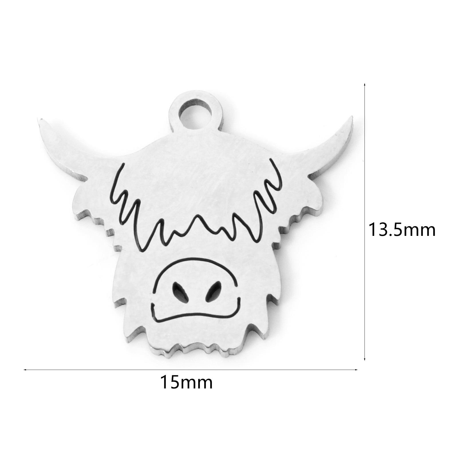 

3 PCs 304 Stainless Steel Charms Horse/Dragon/Cattle/Shark/Swan/Egret Pendants For DIY Bracelet Necklace Crafts Jewelry Making