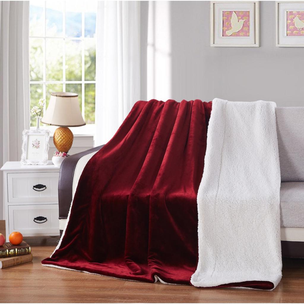 Lamb Fleece Blanket, Quilt, Coral Fleece Bed Sheet, Falei Fleece Small Blanket, Thickened and Warm