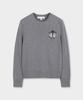 BROOKS BROTHERS Merino Wool Cashmere Beaded Logo Sweater (Charcoal) (Bbwrwm3684Vew)