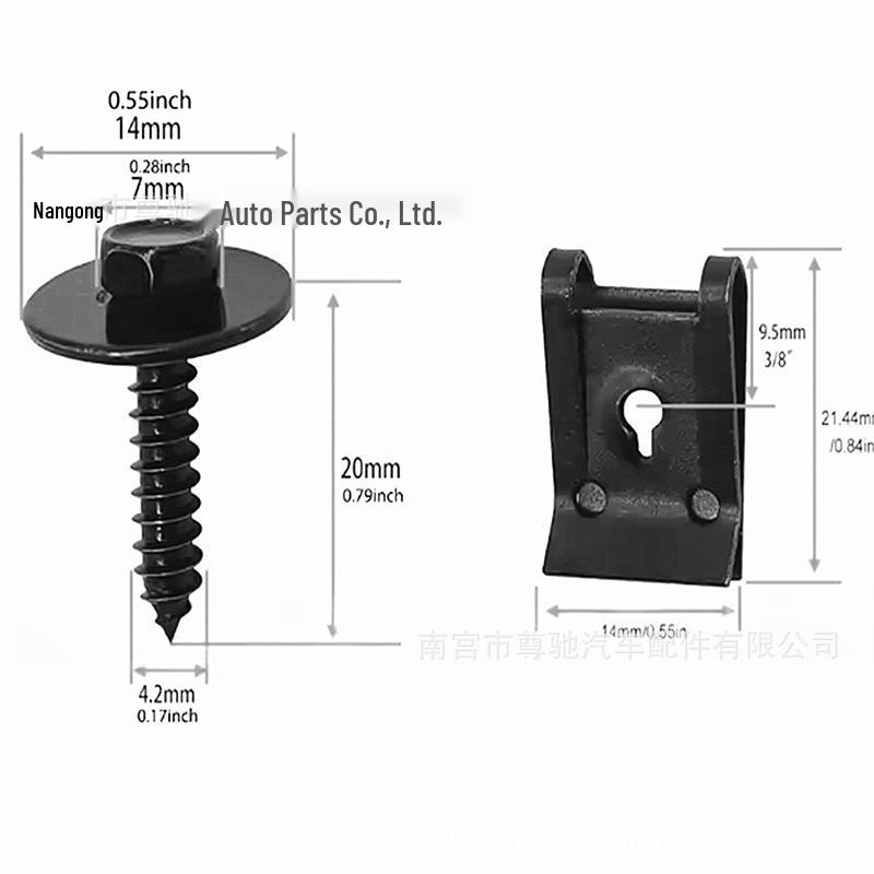 Universal Metal Self-Tapping Hex Head Screws for Car Fender & Bumper Fixing (4.2*20)