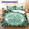 Juego de Funda Nórdica y Colcha del Celtic Football Club Funda de Colcha Funda de Almohada Decoración del Hogar Regalo de Cumpleaños (1 * funda nórdica + 2 * fundas de almohada, sin núcleo)