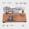 Stirlingmotor-Bausatz, Stromgenerator, Heißluftmotor, Modell mit LED-Licht, Schwungrad-Design