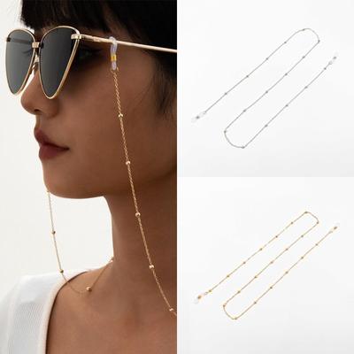 Catena Portacellulare in Metallo Leggera per Occhiali da Vista e da Sole con Design a Perline