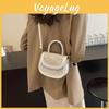 Chic Street Style Pu Medium Saddle Bag 2024 Summer Fashion Korean Crossbody Bag