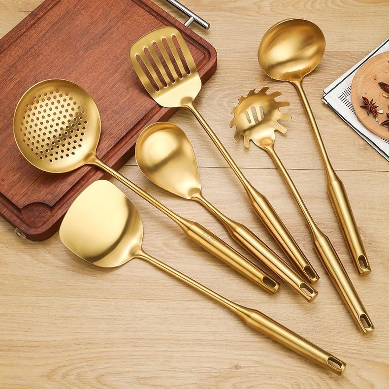 Conjunto de Utensílios de Cozinha em Aço Inoxidável Com Resistência a Altas Temperaturas Para Entusiastas da Culinária Doméstica