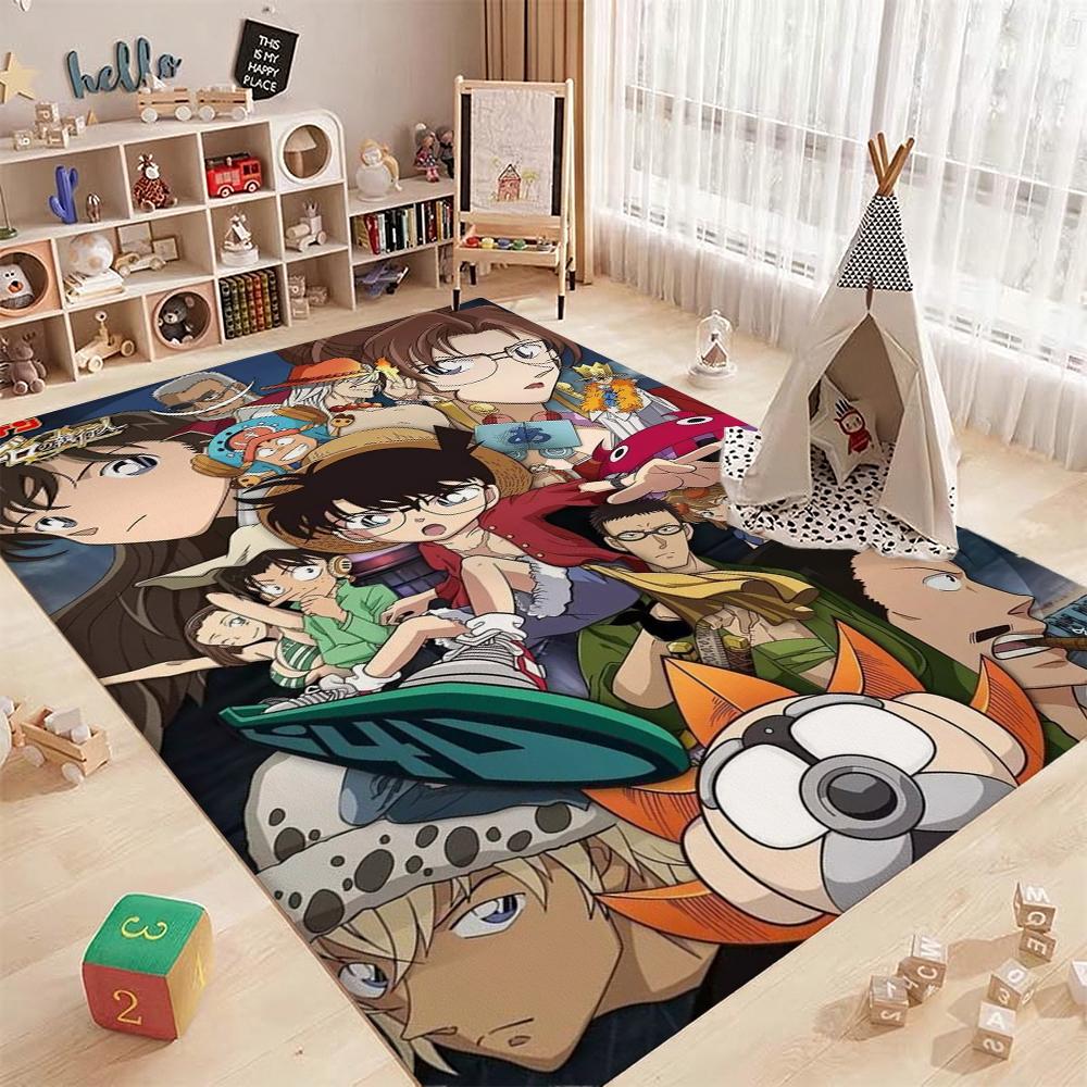 Detective Conan Anime Adventure Patterned Rug Absorbent Nonslip Carpet For Study Reading Area Home Party Decor Christmas Gift