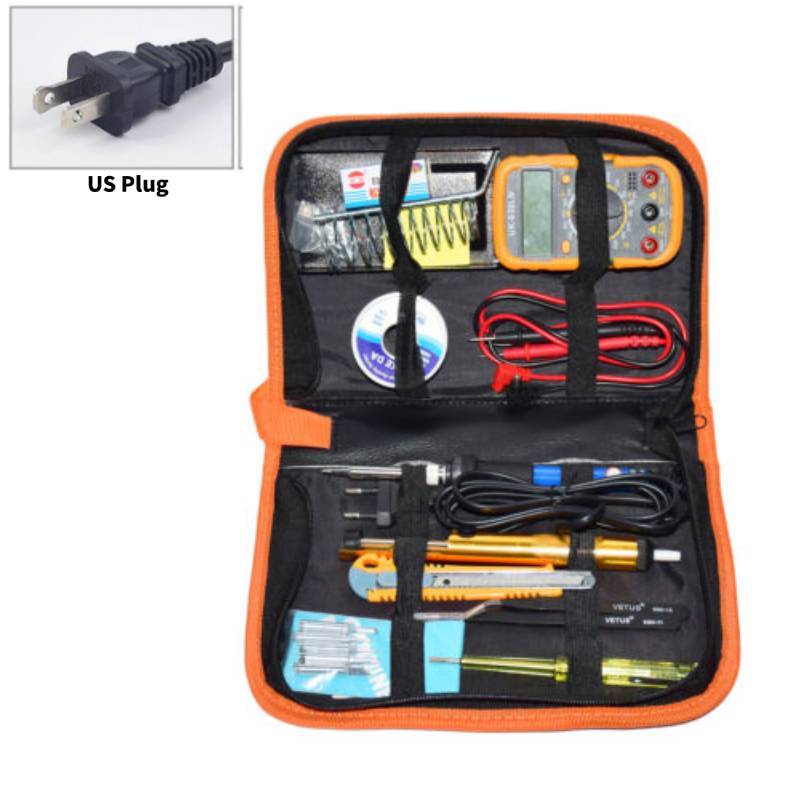 Kit Saldatore a Temperatura Regolabile con Multimetro per Riparazioni Elettroniche