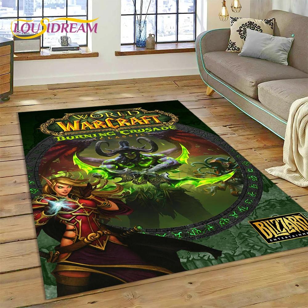 WOW, World of Warcraft Demon Hunter, Lich King Game Carpet Rug for Bedroom Living Room Home Sofa Decoration,Kid Decor Floor Mat
