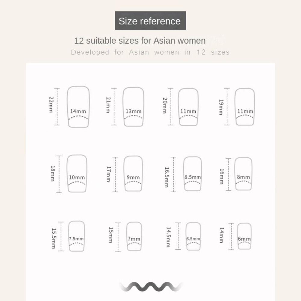 24 Stück Abnehmbare DIY Grüne Blumen Falsche Nägel Kurz Quadratisch Blaues Blatt Französische Falschnägel