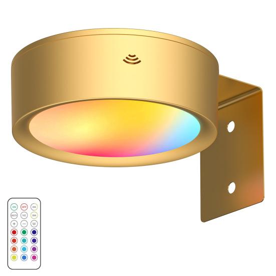 

Магнитная лампа для рисования с 13 режимами освещения, работающая от батареек, перезаряжаемая, беспроводная, с дистанционным управлением, художественная лампа 1pc золотистый