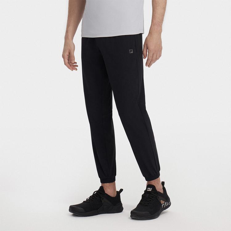 New FILA Knitted Sweatpants Men's Pitch Black A11M321609A-BK